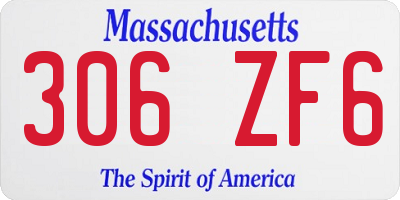 MA license plate 306ZF6