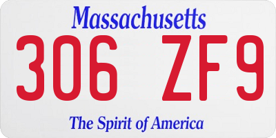MA license plate 306ZF9
