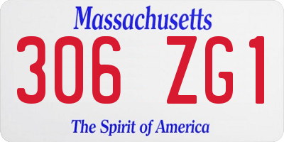 MA license plate 306ZG1