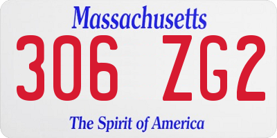 MA license plate 306ZG2