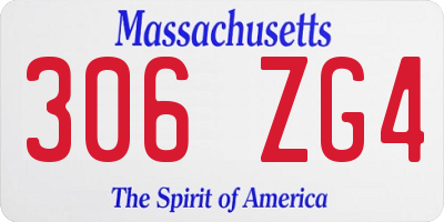 MA license plate 306ZG4