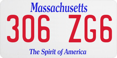 MA license plate 306ZG6