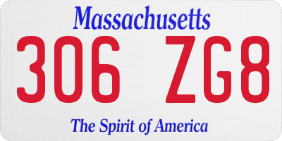 MA license plate 306ZG8