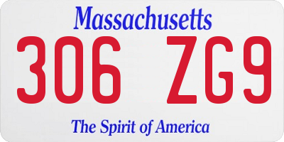 MA license plate 306ZG9