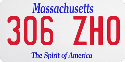 MA license plate 306ZH0