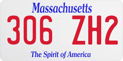 MA license plate 306ZH2