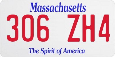 MA license plate 306ZH4