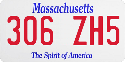 MA license plate 306ZH5