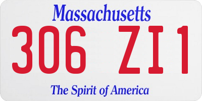 MA license plate 306ZI1