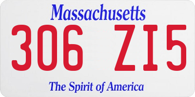 MA license plate 306ZI5