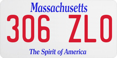 MA license plate 306ZL0