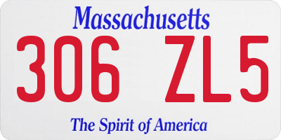 MA license plate 306ZL5