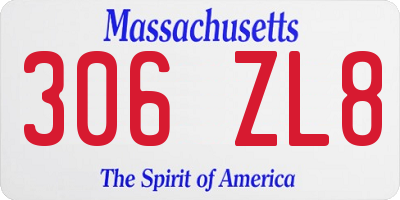 MA license plate 306ZL8