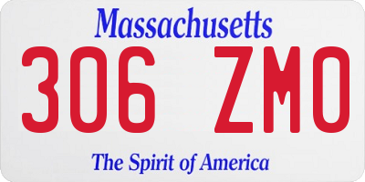 MA license plate 306ZM0