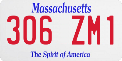 MA license plate 306ZM1