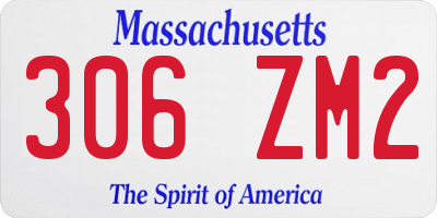 MA license plate 306ZM2