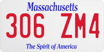 MA license plate 306ZM4