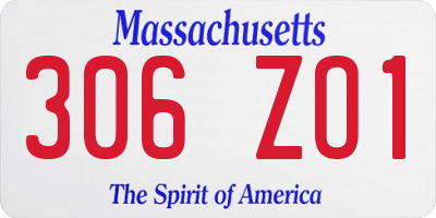 MA license plate 306ZO1