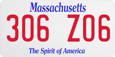 MA license plate 306ZO6