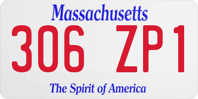 MA license plate 306ZP1