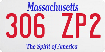 MA license plate 306ZP2