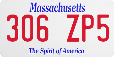 MA license plate 306ZP5