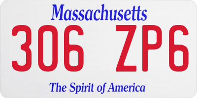 MA license plate 306ZP6