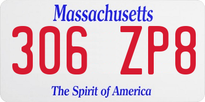 MA license plate 306ZP8