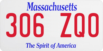 MA license plate 306ZQ0