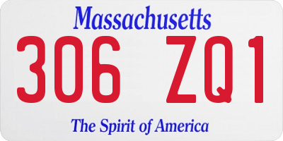 MA license plate 306ZQ1