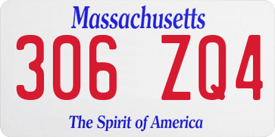 MA license plate 306ZQ4