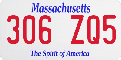 MA license plate 306ZQ5