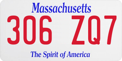 MA license plate 306ZQ7