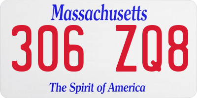 MA license plate 306ZQ8