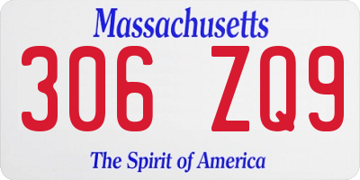 MA license plate 306ZQ9