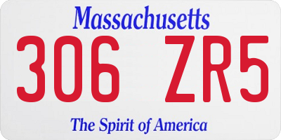 MA license plate 306ZR5