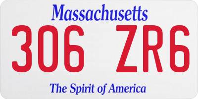 MA license plate 306ZR6