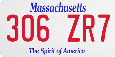 MA license plate 306ZR7