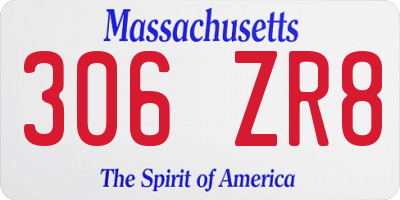 MA license plate 306ZR8