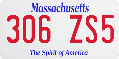 MA license plate 306ZS5