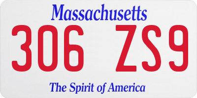 MA license plate 306ZS9