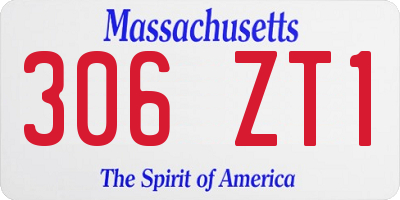 MA license plate 306ZT1