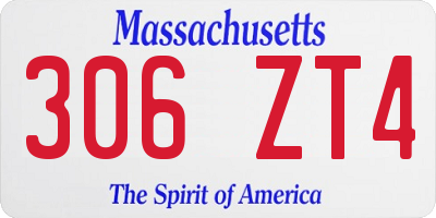 MA license plate 306ZT4