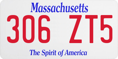 MA license plate 306ZT5