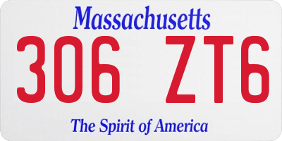 MA license plate 306ZT6