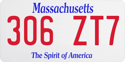 MA license plate 306ZT7