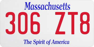 MA license plate 306ZT8