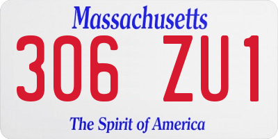 MA license plate 306ZU1