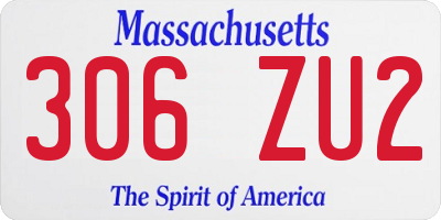 MA license plate 306ZU2