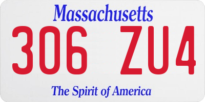 MA license plate 306ZU4